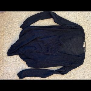 navy blue cropped cardigan